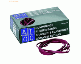 Alco Gummibänder 200x6mm 1000g ca. 230 Stück rot