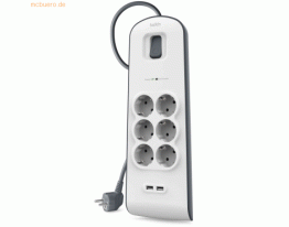 Belkin Belkin Surge Plus Überspannungsschutz, 6-Fach mit 2x USB, 2,4A