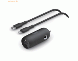 Belkin Belkin 30W USB-C Kfz-Ladegerät incl. Lightning, 1m, schwarz
