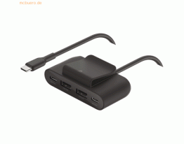 Belkin Belkin 4-Port USB-Splitter 2x USB-C,2xUSB-A, max.30 W, schwarz