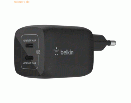 Belkin Belkin 65W Dual USB-C GaN Ladegerät mit PD und PPS, schwarz