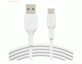 Belkin Belkin USB-C/USB-A PVC Kabel, 1m, weiß, Doppelpack