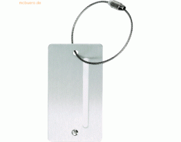 Alassio Kofferanhänger 78x45x3mm 24g Aluminium silber