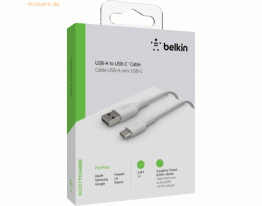 Belkin Belkin USB-C/USB-A Kabel PVC, 1m, weiß