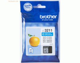 Brother Brother Tintenpatrone LC-3211C Cyan (ca. 200 Seiten)