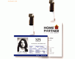 3L Namensschild selbstlaminierend inkl. Clip 104x74mm quer 25 Stück