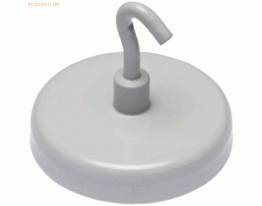 5 x Alco Hakenmagnet Metall 47mm TG 15000 g weiß