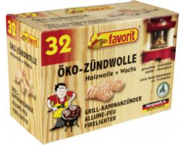 Favorit Öko-Zündwolle aus Holzwolle + Wachs