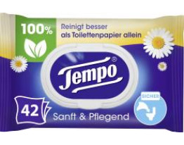 Tempo Feuchte Toilettentücher sanft & pflegend Kamille