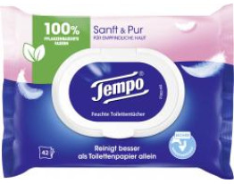 Tempo Feuchte Toilettentücher sanft & pur