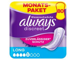 Always Discreet Inkontinenz-Einlagen Long bei Blasenschwäche Monatspaket
