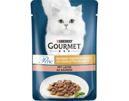 Purina Gourmet Perle Erlesene Streifen in Sauce mit Lachs