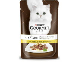 Purina Gourmet a la Carte mit Huhn garniert mit Spinat und Pasta-Perlen