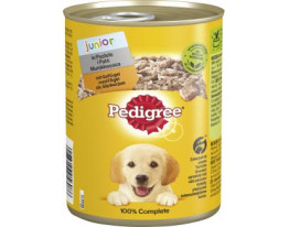 Pedigree Junior mit Geflügel in Pastete