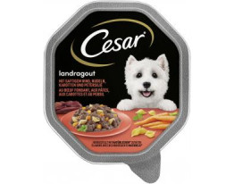 Cesar Landragout mit Rind, Nudeln, Karotten und Petersilie