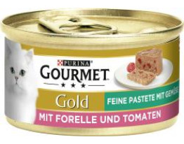 Purina Gourmet Gold Feine Pastete mit Gemüse mit Forelle & Tomaten