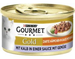 Purina Gourmet Gold Zarte Häppchen in Sauce mit Gemüse mit Kalb