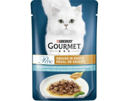 Purina Gourmet Perle Genuss in Sauce mit Thunfisch in einer Sauce mit feiner Meeresfrüchtenote