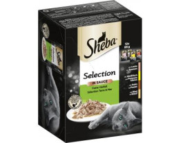 Sheba Selection in Sauce Feine Vielfalt Lachs-Weißfisch-Huhn-Rind