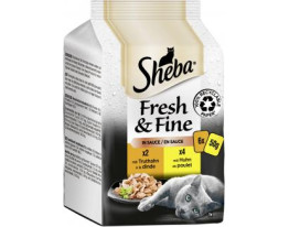 Sheba Fresh & Fine in Sauce mit Huhn und mit Truthahn