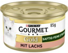 Purina Gourmet Gold Saftig-feine Streifen mit Lachs