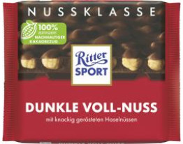 Ritter Sport Nussklasse Dunkle Voll-Nuss