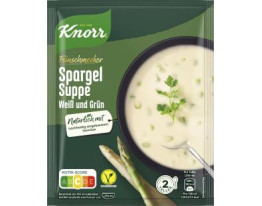 Knorr Feinschmecker Spargel Suppe weiß und grün