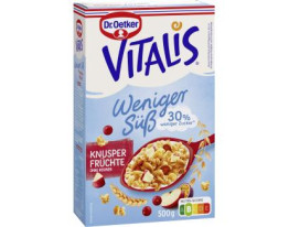 Dr. Oetker Vitalis Weniger süß Knusper Früchte Müsli