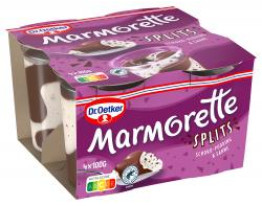 Dr. Oetker Marmorette Splits Schoko-Pudding & Sahne