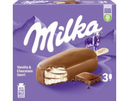 Milka Vanilla & Chocolate Swirl Stieleis