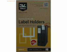3L Sichtfenster 35x75mm selbstklebend Kunststoff inkl.Etiketten VE=12