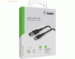 Belkin Belkin USB-C/USB-A Kabel PVC, 2m, schwarz