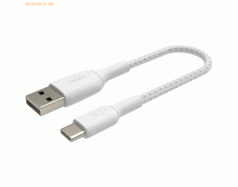 Belkin Belkin USB-C/USB-A Kabel ummantelt, 15cm, weiß