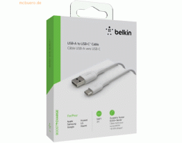 Belkin Belkin USB-C/USB-A Kabel PVC, 3m, weiß