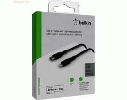Belkin Belkin Lightning/USB-C Kabel ummantelt mfi 1m schwarz