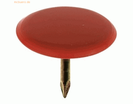 25 x Alco Reißnägel Sun 9,5mm kunststoffüberzogen VE=100 Stück rot