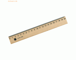 10 x Alco Holzlineal 20cm braun