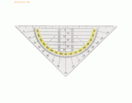 10 x Alco Geometrie-Dreieck Kunststoff mit Griff 16cm transparent