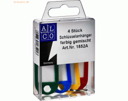 10 x Alco Schlüsselanhänger VE=4 Stück farbig sortiert