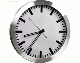 Alco Wanduhr 35cm Aluminium silber