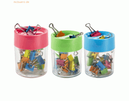 10 x Alco Foldbackklammern-Spender magnetisch Kunststoff farbig sortie