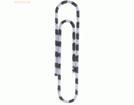 Alco Briefklammer Zebra kunststoffüberzogen 50mm weiß-schwarz VE=100 S