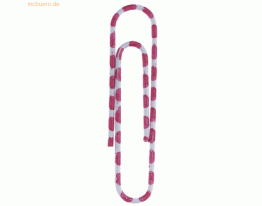Alco Briefklammer Zebra kunststoffüberzogen 50mm weiß-rot VE=100 Stück