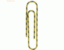 Alco Briefklammer Zebra kunststoffüberzogen 50mm gelb-grün VE=100 Stüc
