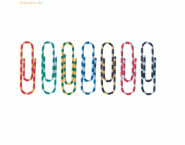 10 x Alco Aktenklammern ZEBRA 50mm kunststoffüberzogen gestreift VE=30