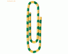 Alco Briefklammer Zebra kunststoffüberzogen 28mm gelb-grün VE=100 Stüc