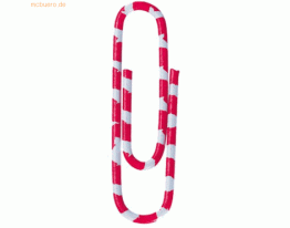Alco Briefklammer Zebra kunststoffüberzogen 28mm weiß-rot VE=300 Stück