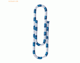 Alco Briefklammern Zebra 28mm kunststoffüberzogen weiß/blau gestreift