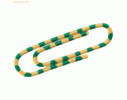 Alco Briefklammern Zebra 28mm kunststoffüberzogen gelb/grün gestreift