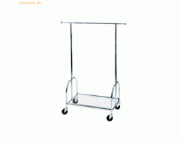 Alco Garderobe BxHxT 90x130-170x54cm mobil silber